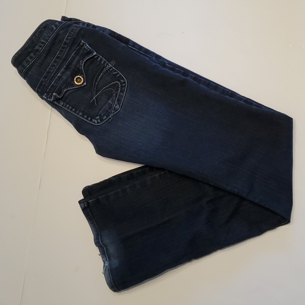 Silver Pioneer Indigo Low-Rise Bootcut Jeans